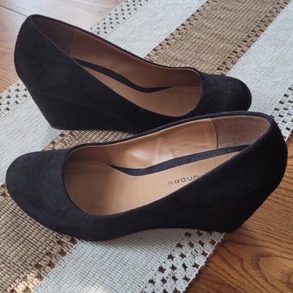 Suede Wedge Heels - Picture 2 of 5